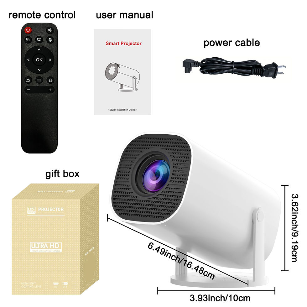 Miniatura: RotatePro 720 – 180° Rotation Portable Projector, Native 720P/4K Support