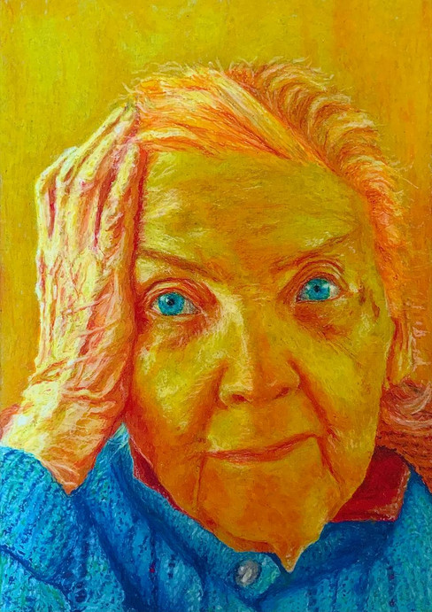 Nonna Gigia, 30x21 pastelli a olio