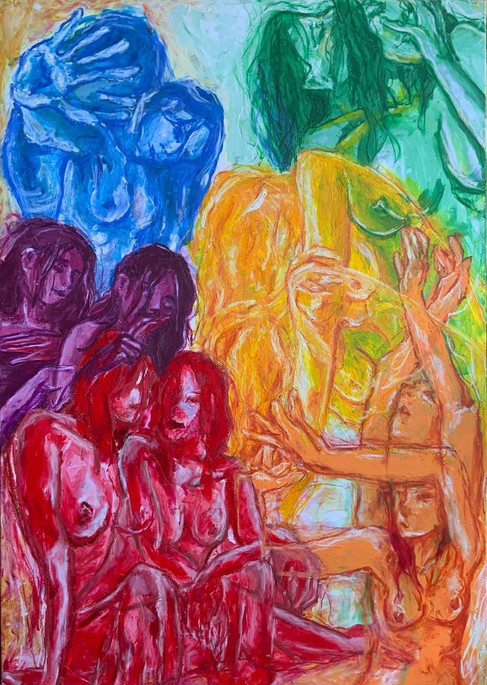 Colore: Scrittura dell'anima 100x70 acrilici e pastelli ad olio