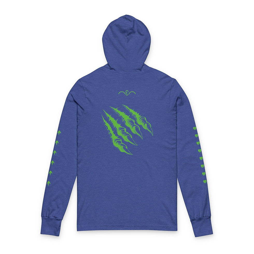 Thumbnail: Unisex Hooded Long Sleeve Tee - Track Prints