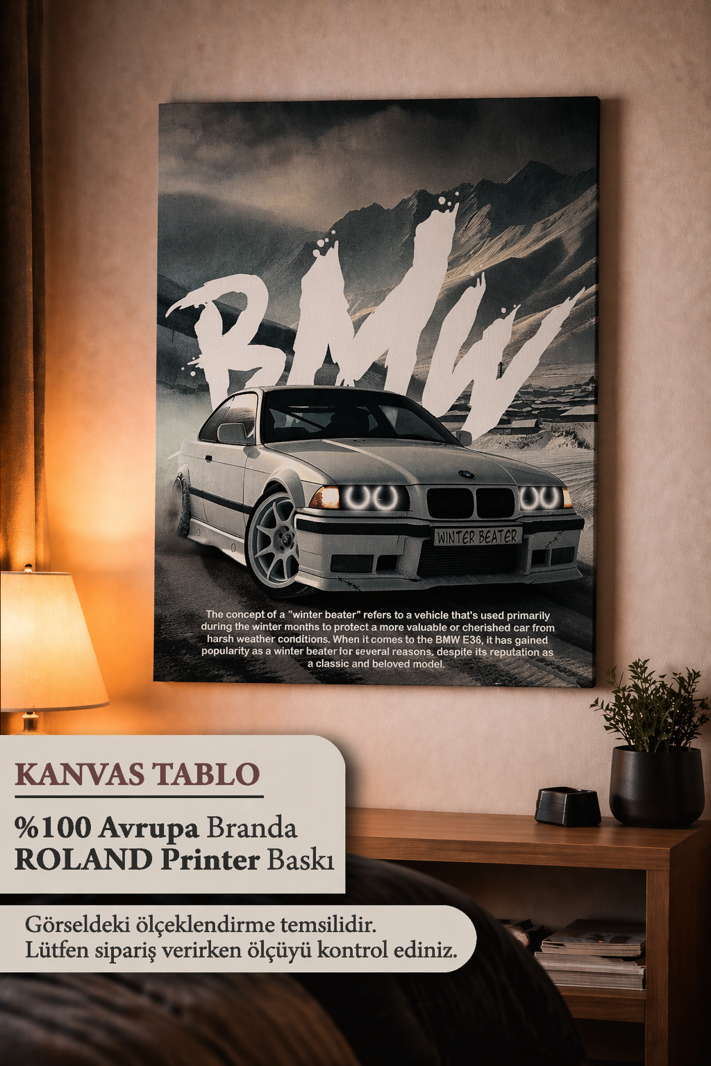 BMW CAR / Kanvas Dekoratif Tablo