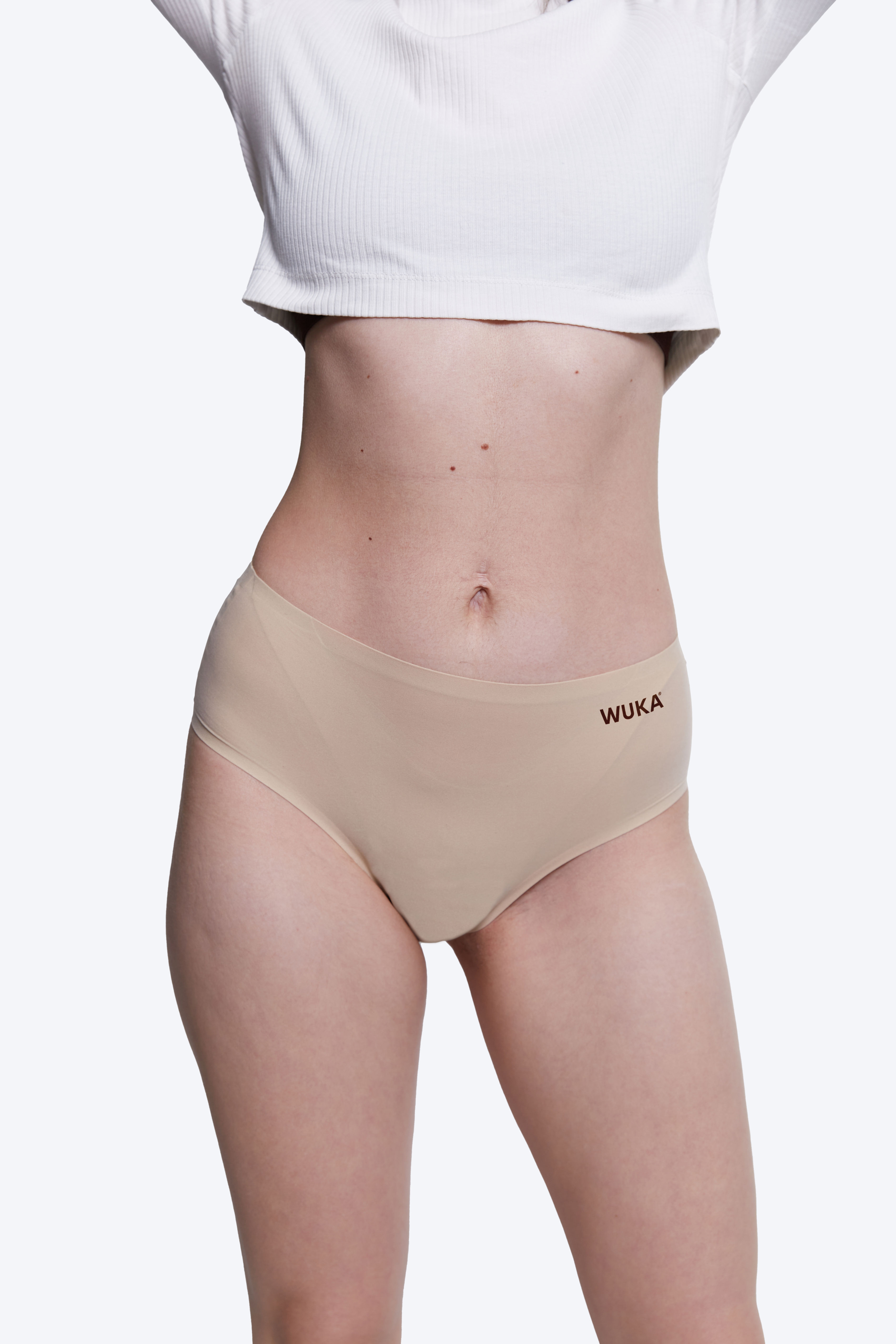 Stretch Seamless Midi Brief Light Nude
