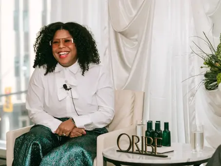 black woman with natural curly hair at Oribe eternal curls launch in Toronto