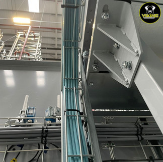 Cable basket with data cabling installed