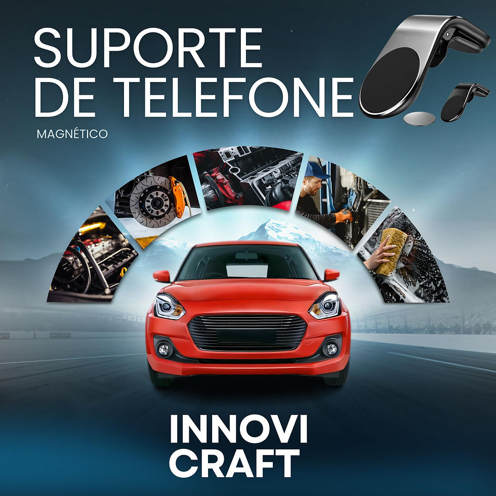 Miniatura: Suporte Magnético Veicular 360° para Celular com Base Antiderrapante