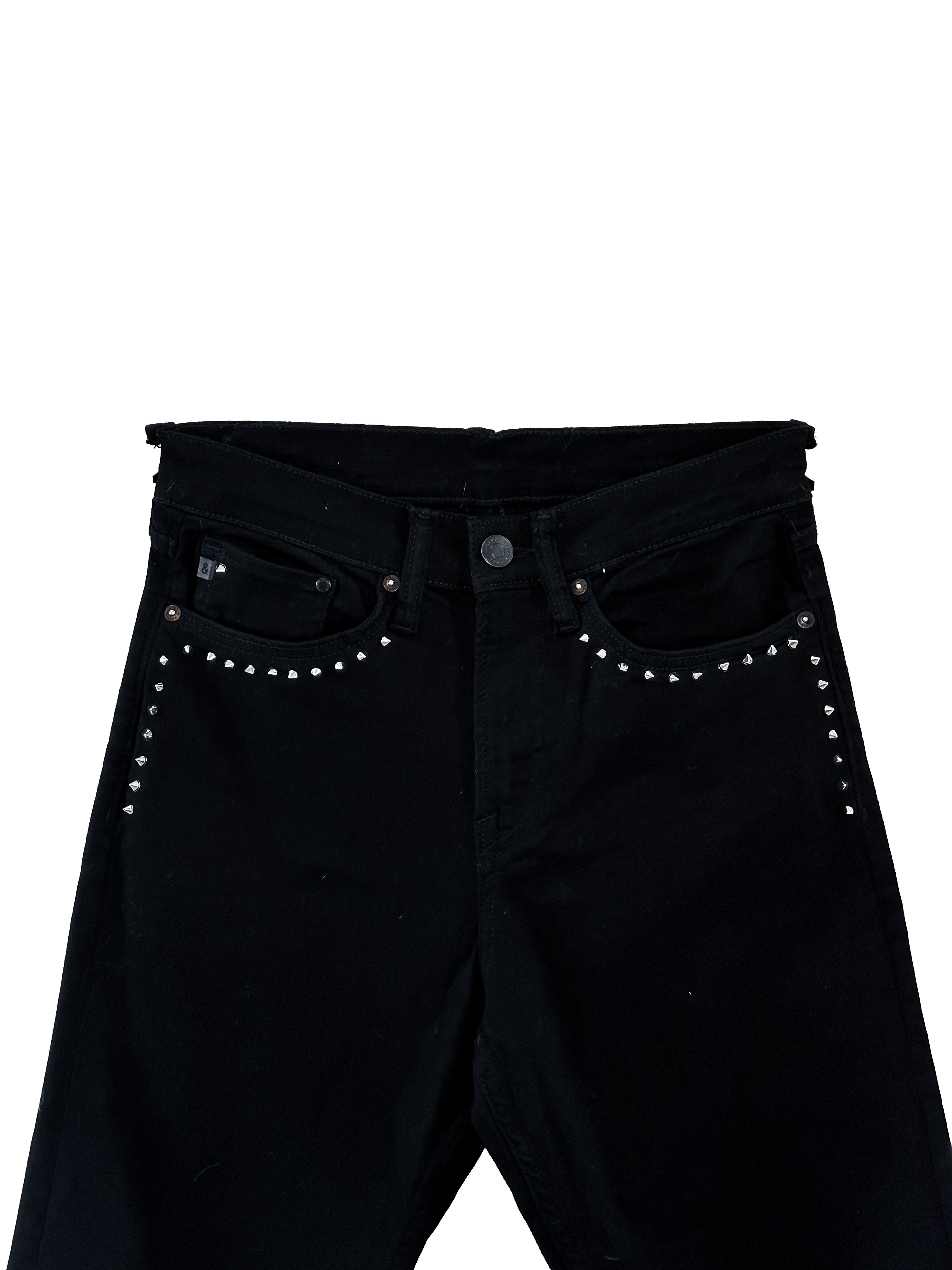 "Silver Studs on Black" Jeans