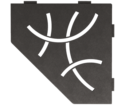 מדף פסים דקורטיבי לאמבטיה