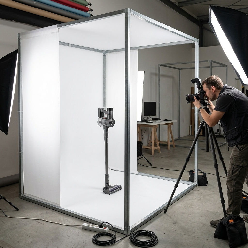 150x150x2000 Galvaniz Profil Perdesiz Fotoğraf Çekim Kabini