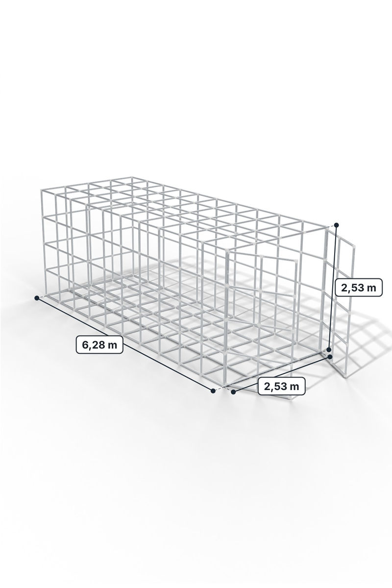 Galvaniz konteyner iskeleti ultra sağlam, 2,53×6,28 m, 20 feet - görsel 1/7