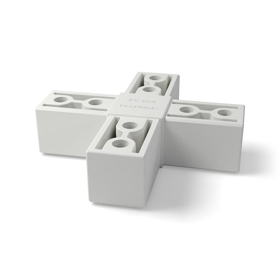 30x30 mm kutu profil Dört Kollu konnektör No:4 - görsel 1/8