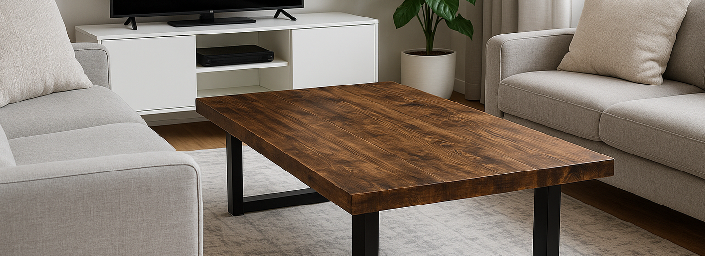 Dark Walnut Thick Top Coffee Table