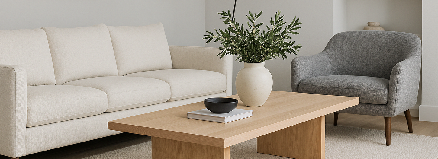 Solid Wood T-Top Coffee Table