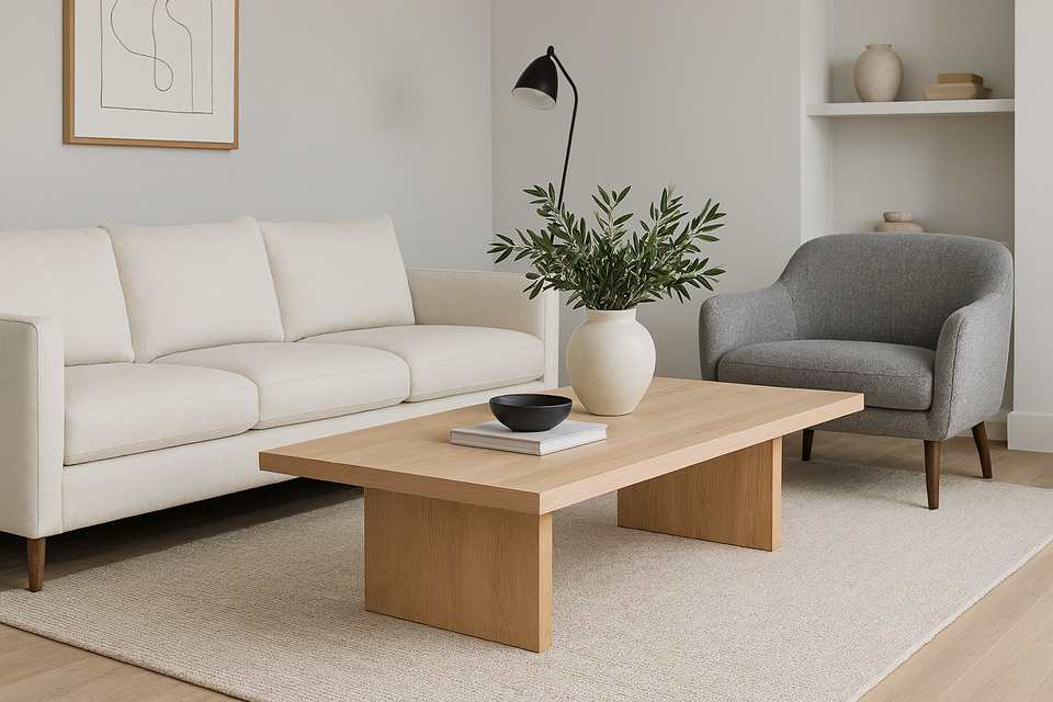 Solid Wood T-Top Coffee Table