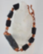 blue kyanite and black tourmaline bracelet