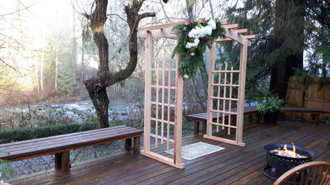 backyard wedding ceremony