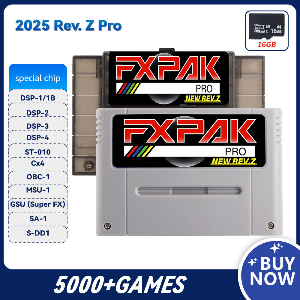 FXPAK Rev. Z Version FXPAK Pro 5000 in 1 For SNES 16 Bit  for SD2SNES Video Game