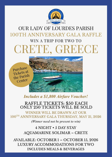Win a Dream Trip to Crete: Centennial Gala Raffle
