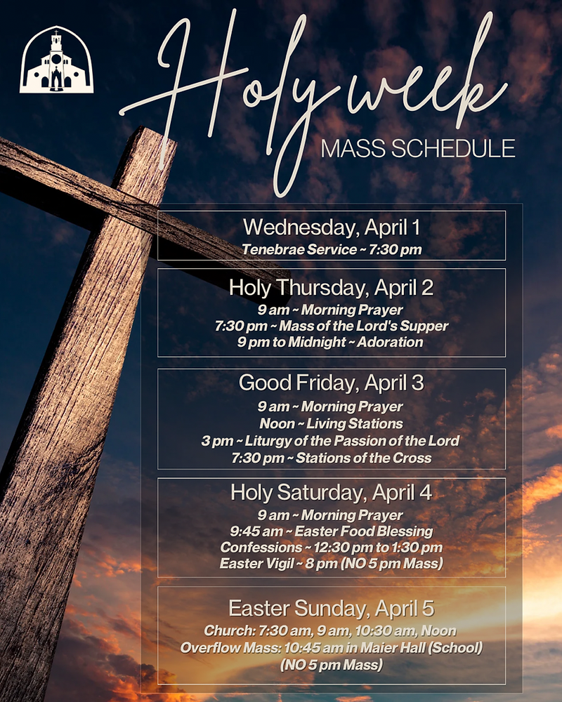 Holy Week Closure Entering Into Holy Week: Join Us in Prayer, Reflection, and Celebration