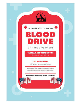 In Honor of Veterans Day – Blood Drive at Our Lady of Lourdes