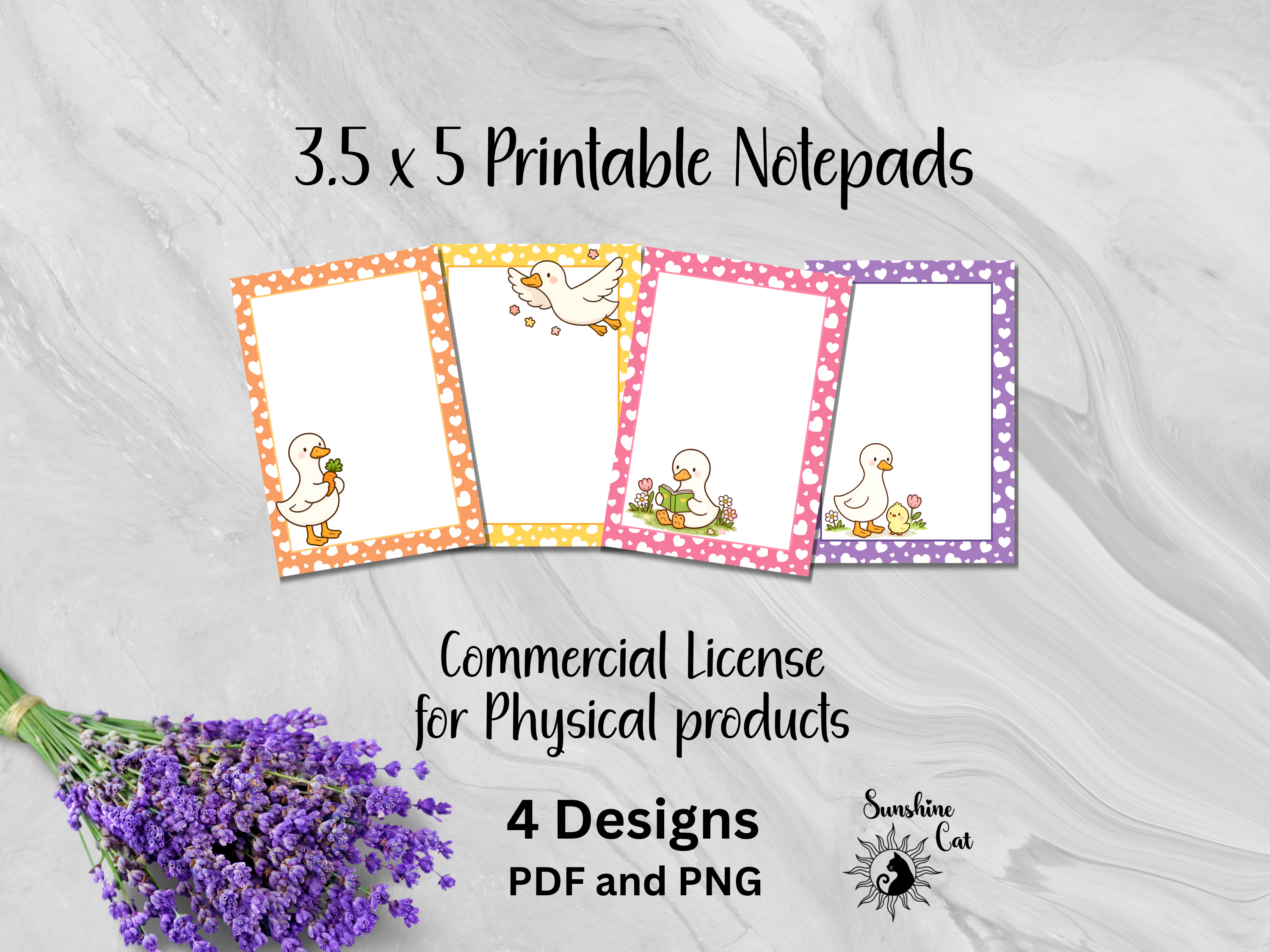 Spring Goose Printable Notepad Bundle- 3.5x5 inch notepads