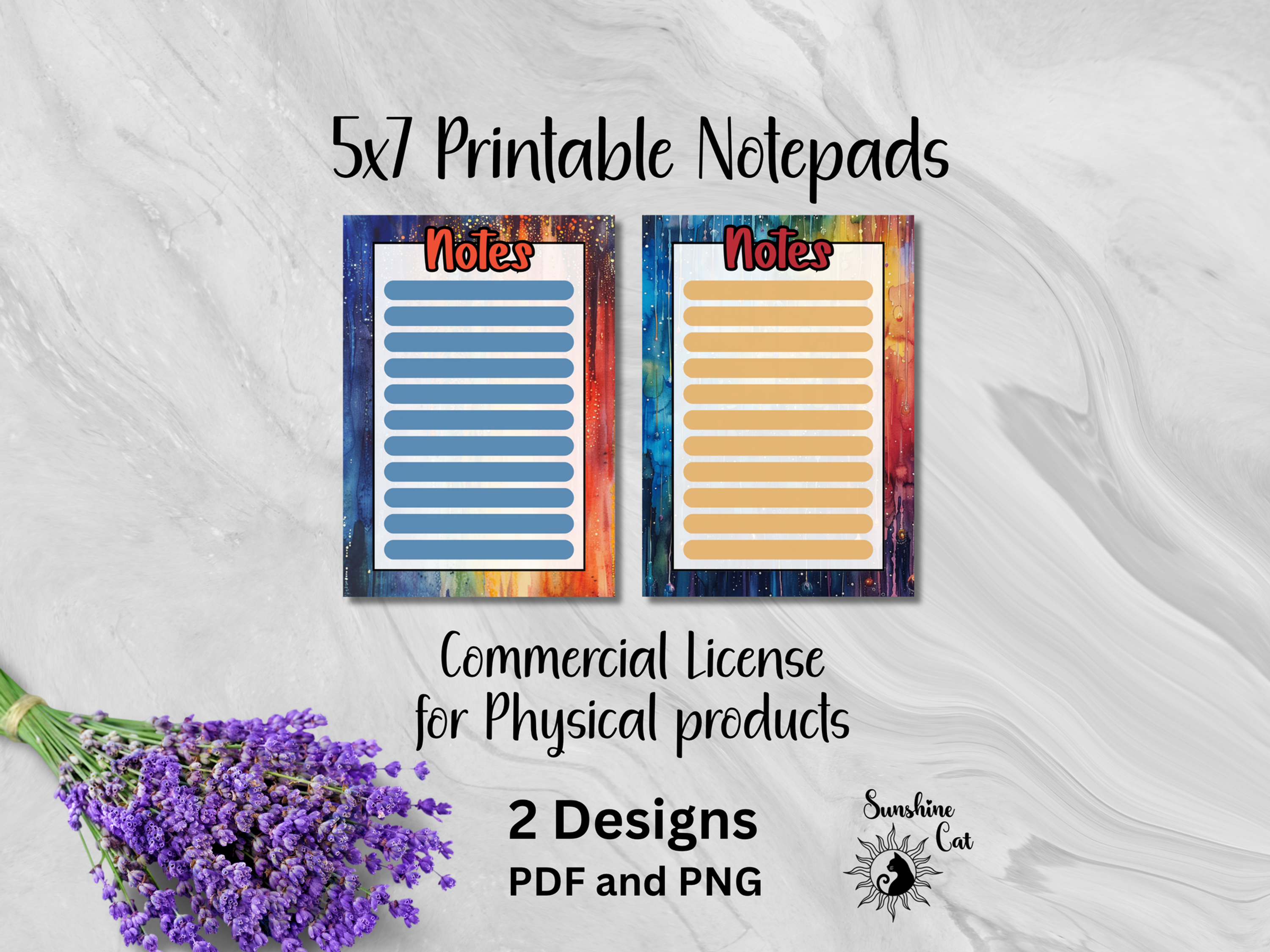 Acid Rain- Printable Notepad Bundle- 5x7 inch