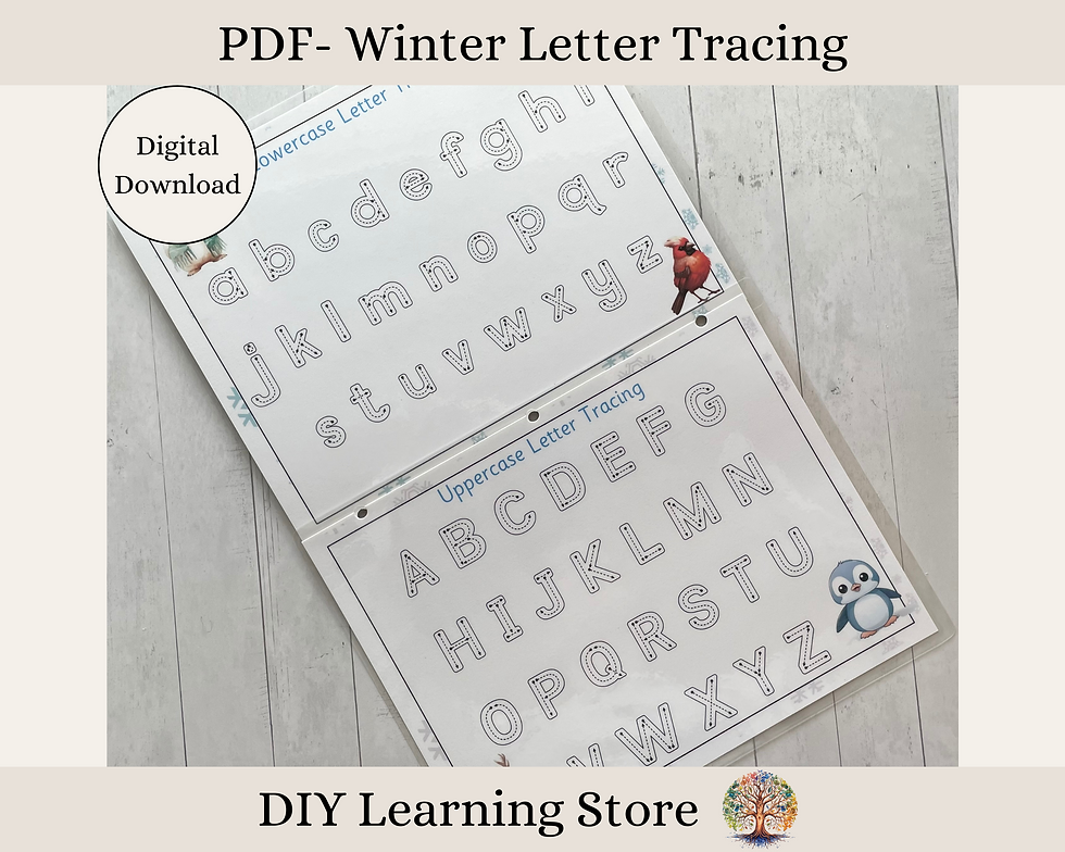 Letter Tracing- Winter themed activity pages