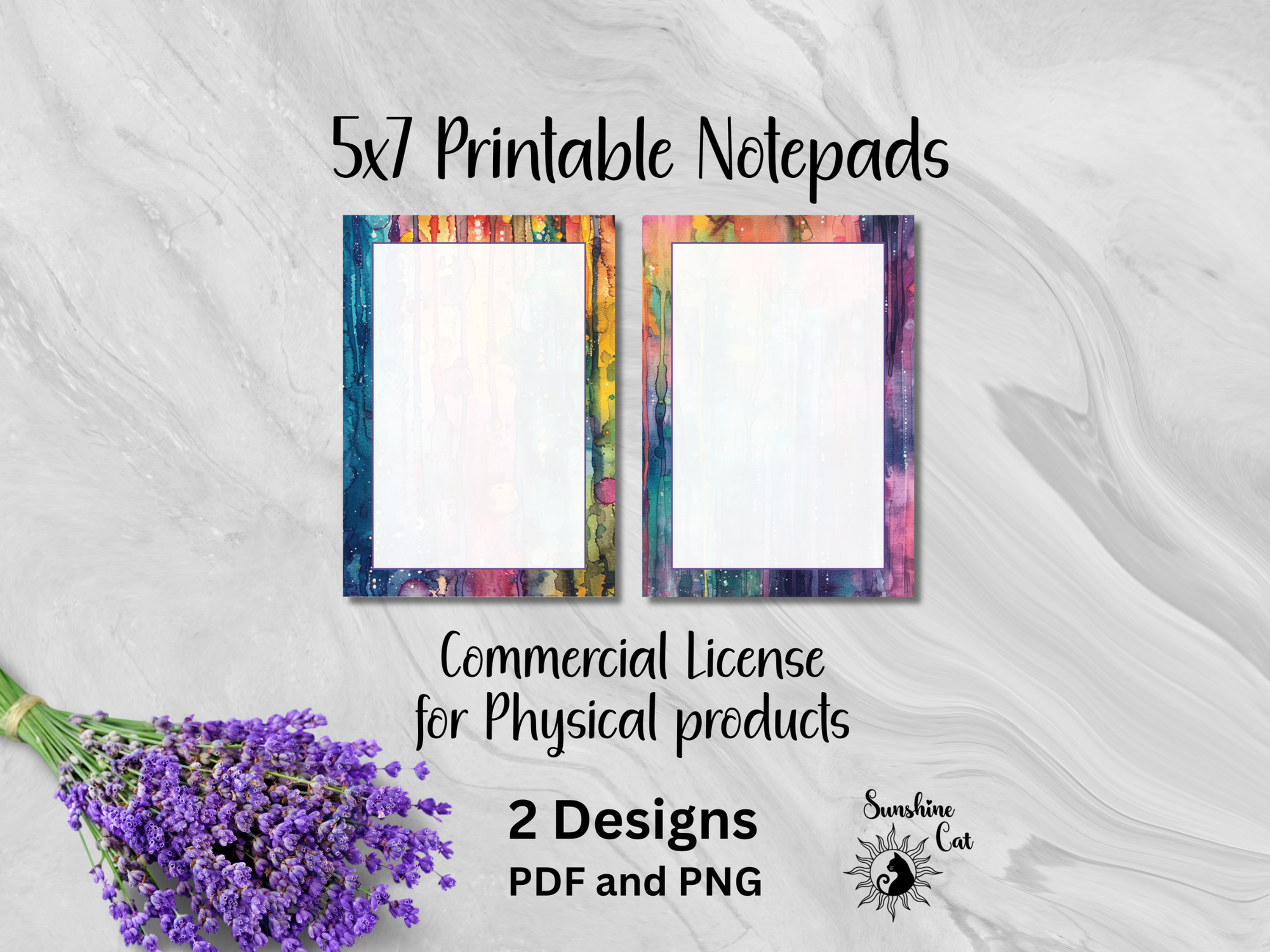 5x7 Printable Notepads Commercial License Bundle