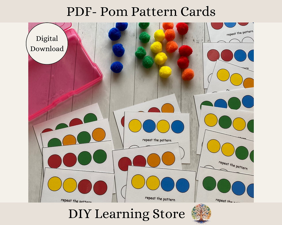 PDF- Pom Patterns Activity Cards