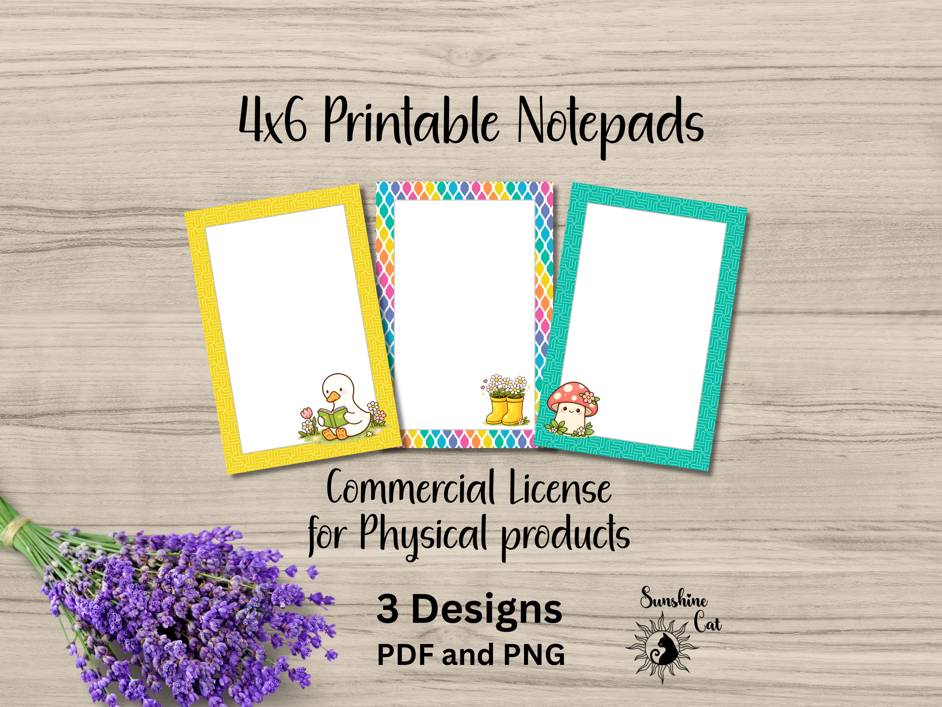 Spring Goose- Printable Notepad Bundle- 4x6 inch
