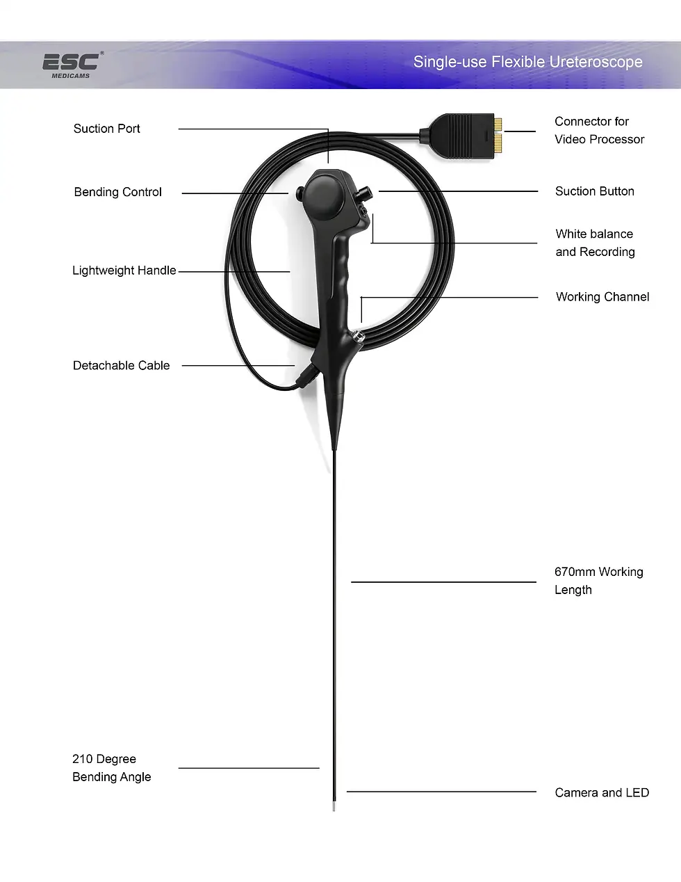 Miniature : Single-Use Flexible Video Ureteroscope