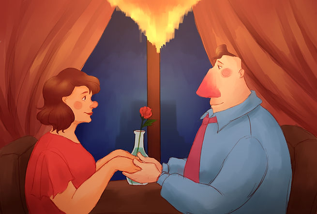 Barry en Hanna op een date 