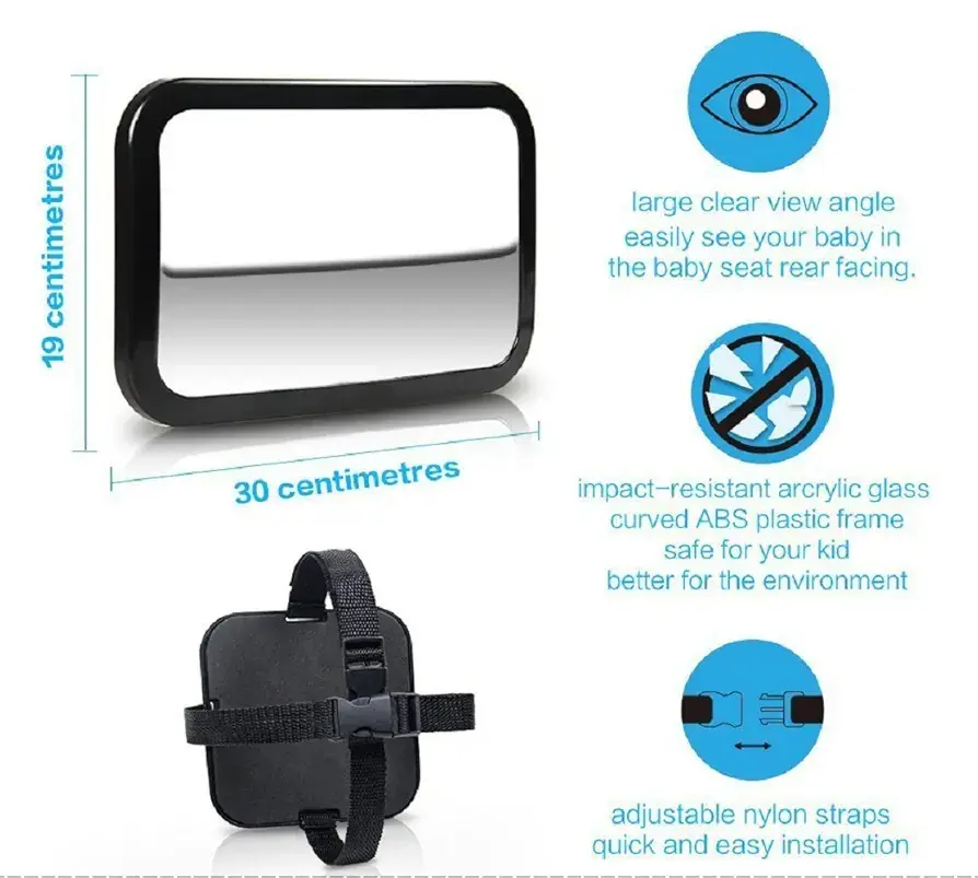 Thumbnail: Baby Car Mirror, Rear Facing Car Seat Mirror Safety for Infant Newborn