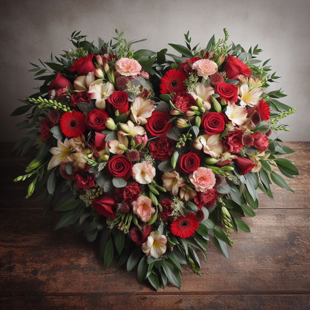 Solid Heart Shaped Arrangement