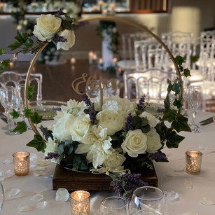gold ring centerpiece RENTAL