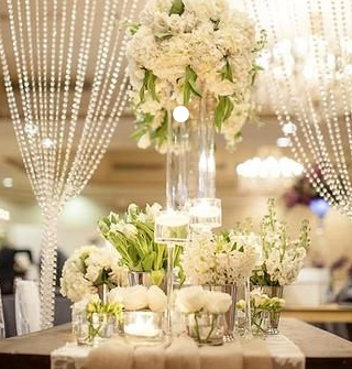 crystal bead draping backdrop