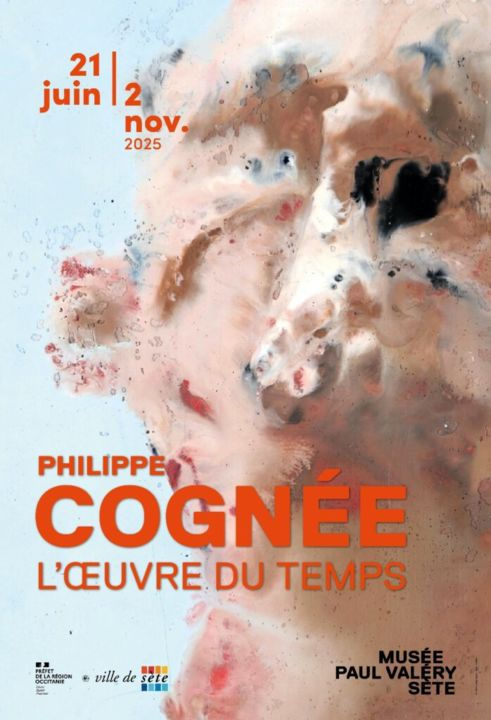 affiche exposition de Philippe Cognée l'œuvre d