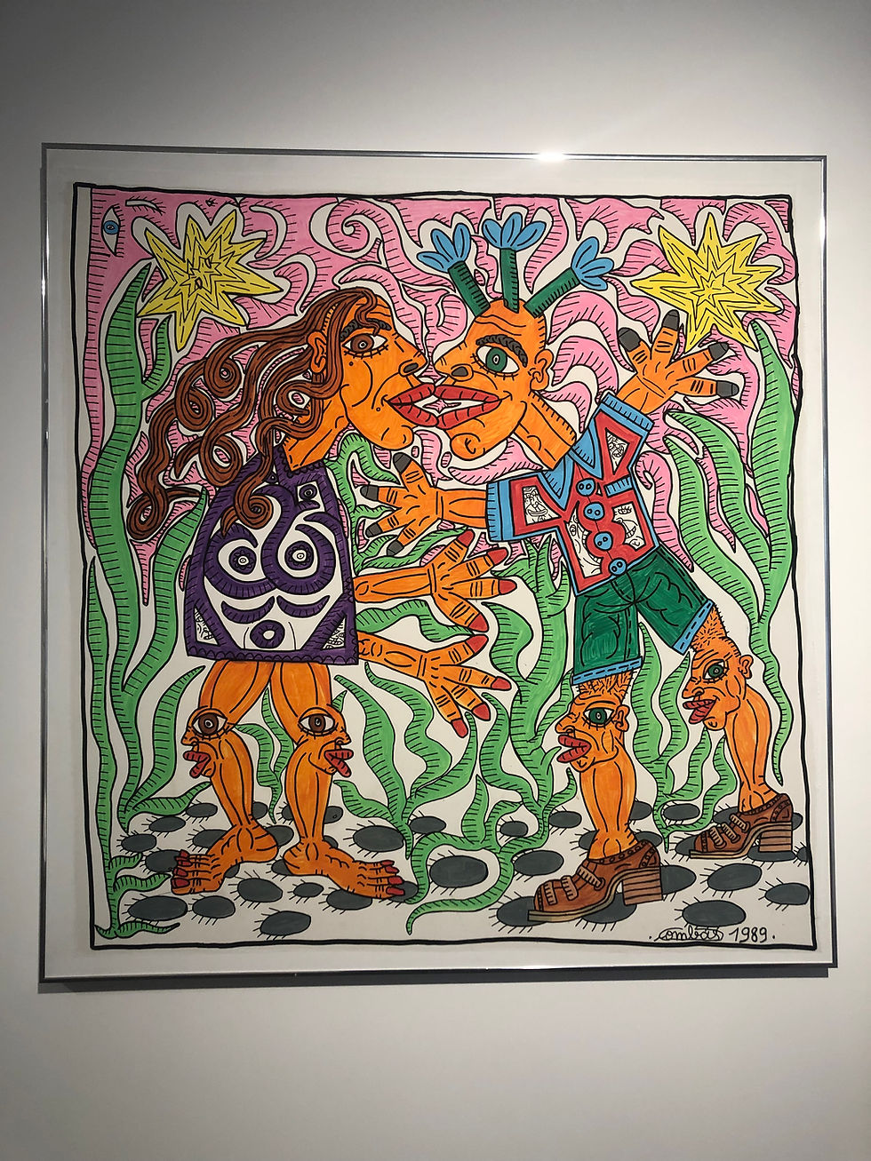 Robert COMBAS, Couple clair pas par chair mais par la luminiar, 1989