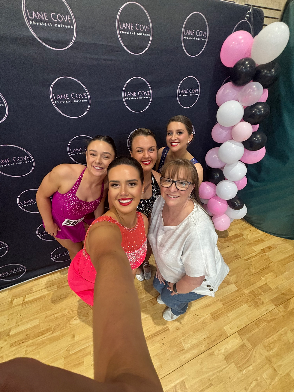 Group of physie students together after individual competition performances