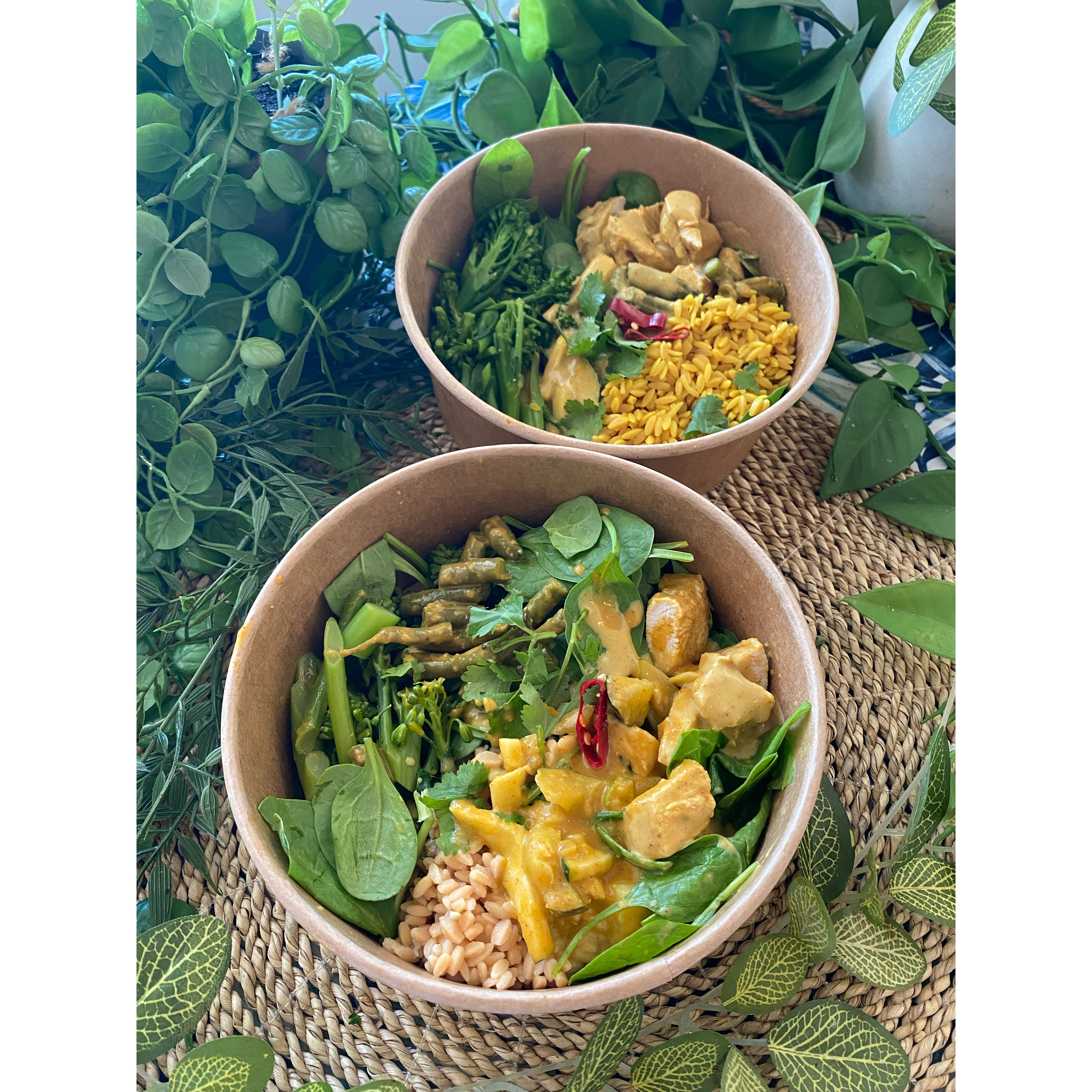 Chicken korma with basmati rice