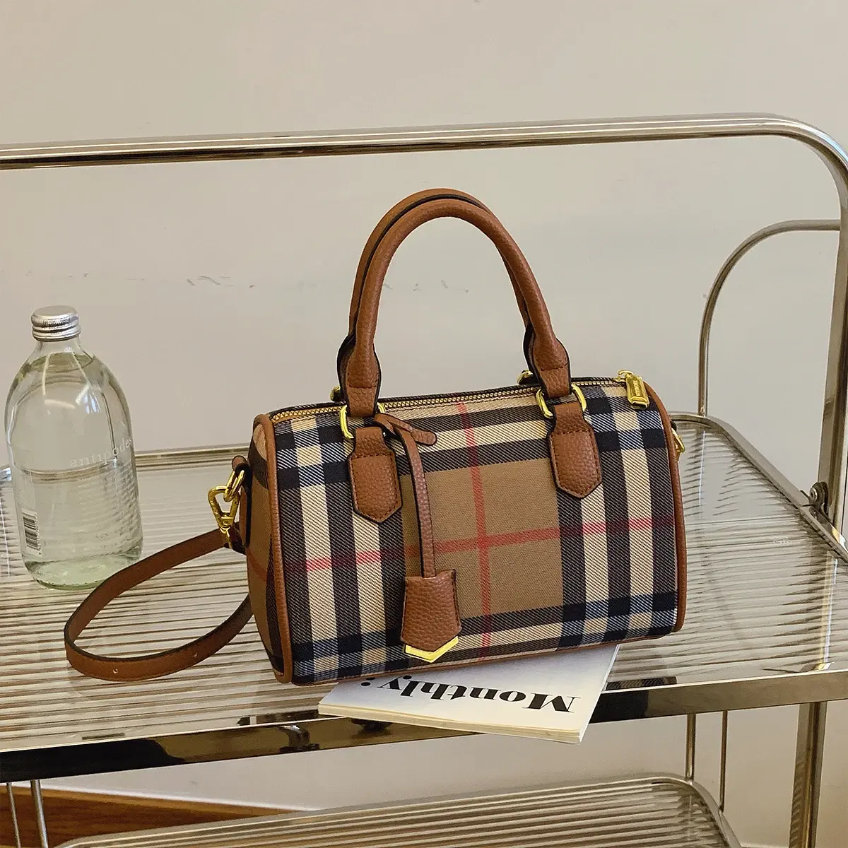 The Kensington Classic Plaid Bowling Bag