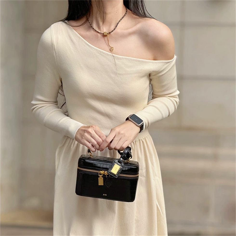 Thumbnail: JW PEI French Vintage Shoulder Bag Croc Embossed Crossbody Handbag for Women Sma