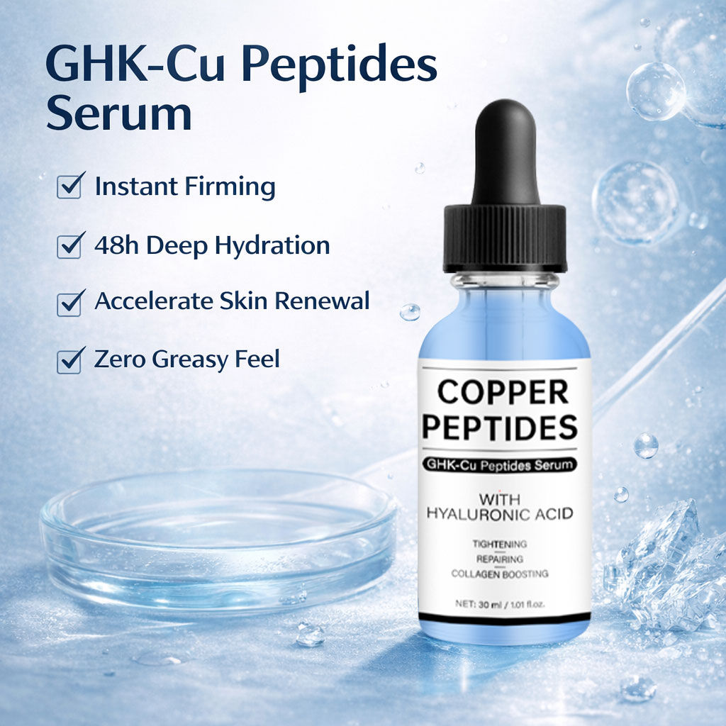 Copper Peptides Serum for Face,Tightening, Soothing,Colagen Boosting with Hyalur