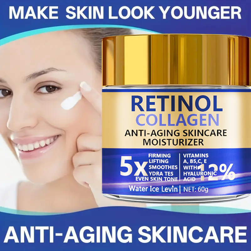 Thumbnail: Retinol & Collagen Face Cream 60g, Anti-Aging Firming Moisturizer with Hyaluroni