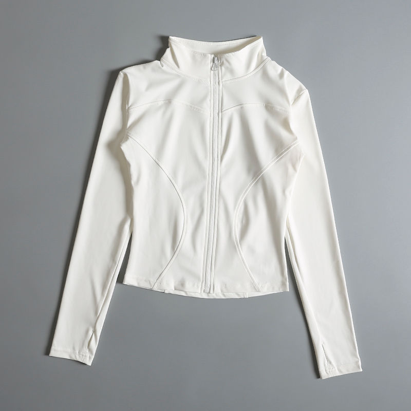 Thumbnail: Women Zip Fitness Yoga Shirt Long Sleeve Sports Jacket Gym Top Activewear Runnin