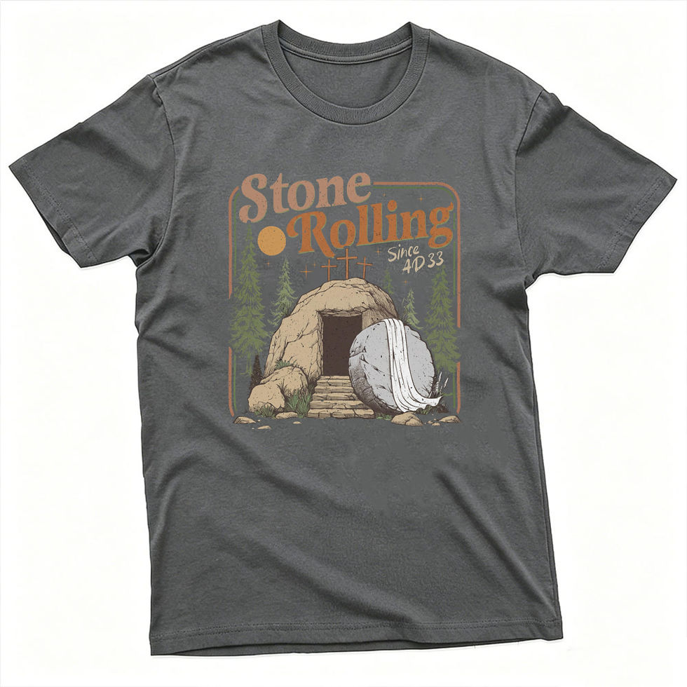 Miniatura: Rolling Christian T-Shirt Trendy Stones Easter Clothing Jesus Christ Shirt Gift 