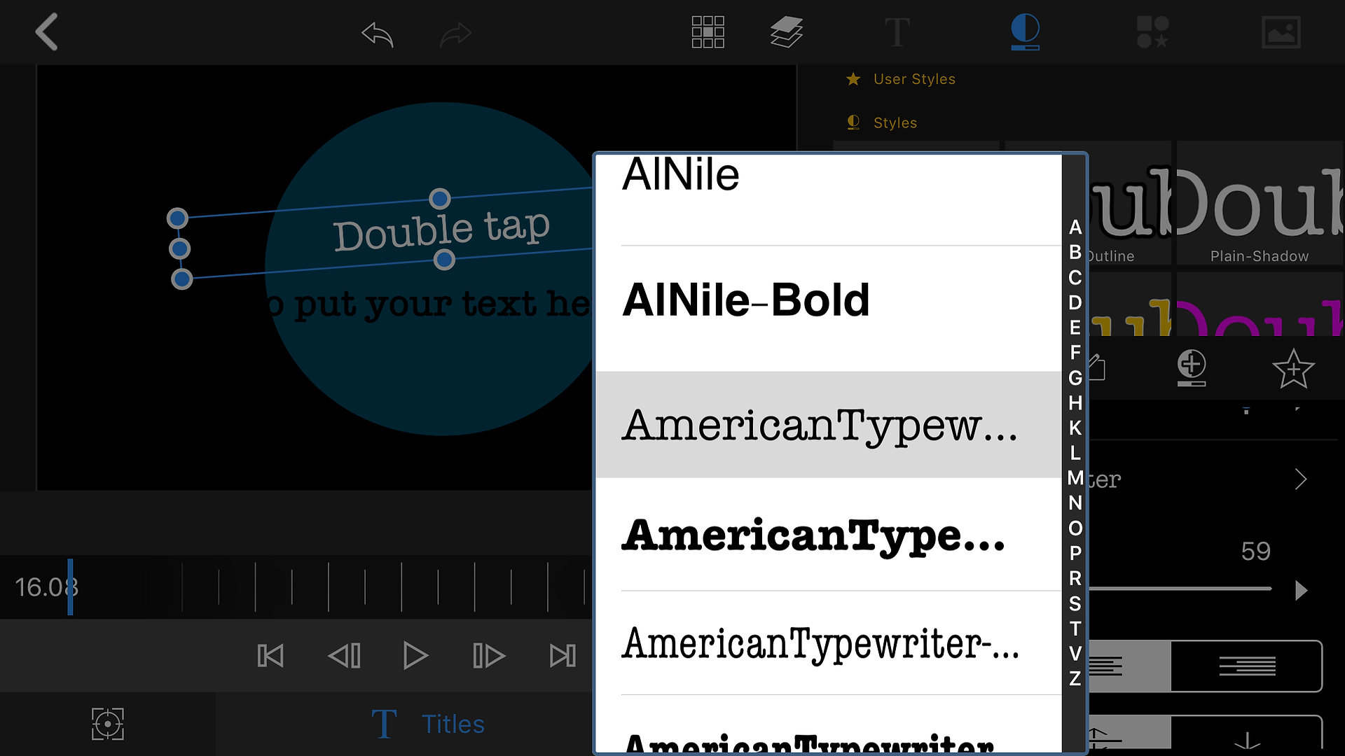 TITLES FONTS