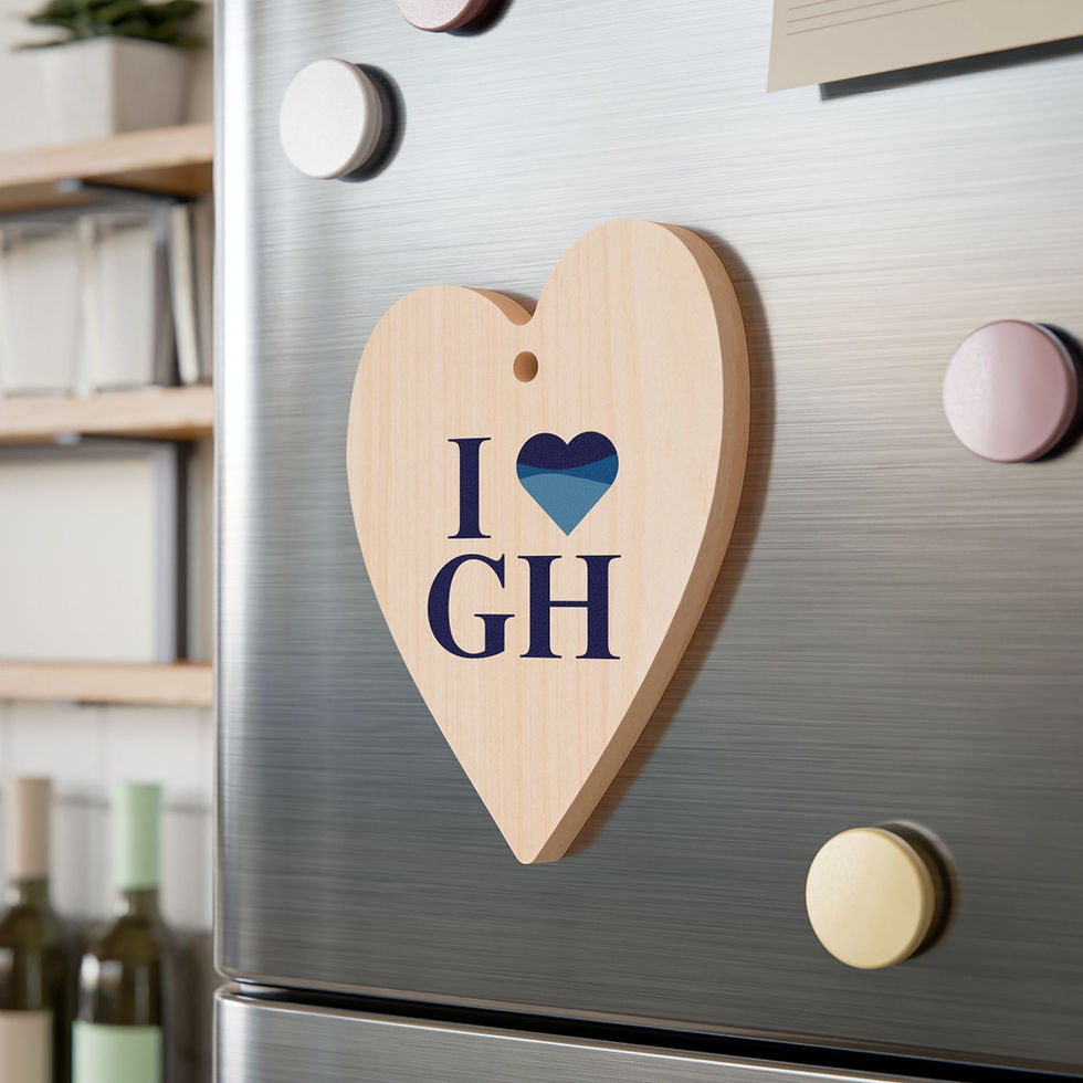 Thumbnail: The Official Gig Harbor I HEART GH Dual-Use Wooden Ornament