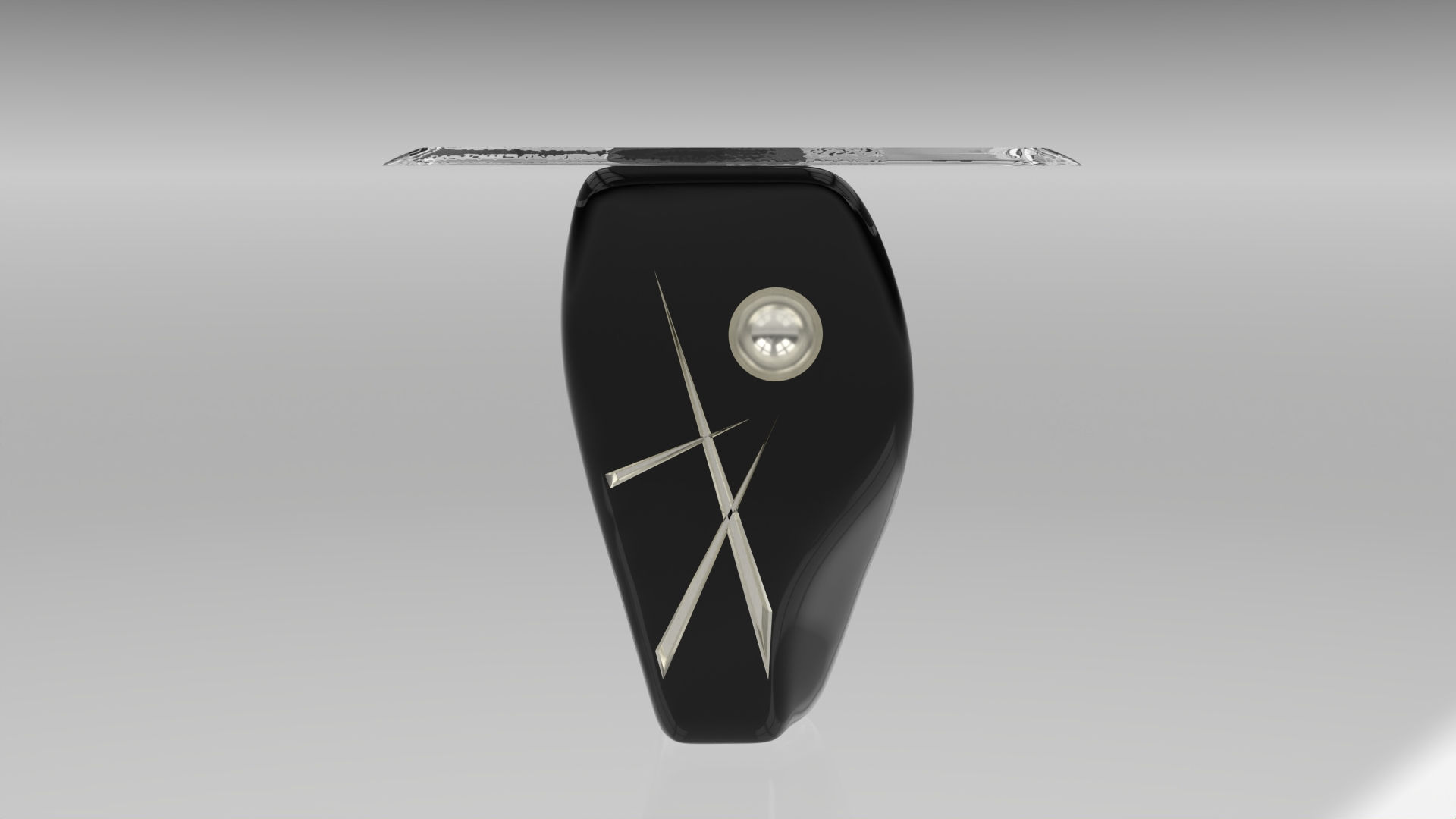 Annabella, ligne 7b, black diamonds, platine