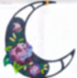 The Rose Moon over a light box being assembled using the Applique Layout Guide included