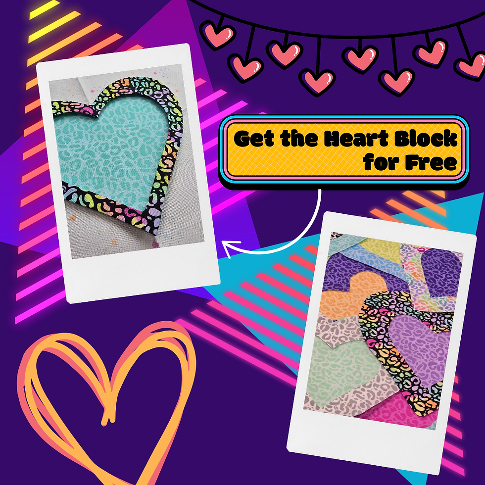 Get your Heart Block applique for free by signing up for our newsletter